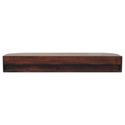 Arcadia Chestnut Curved Floating Console