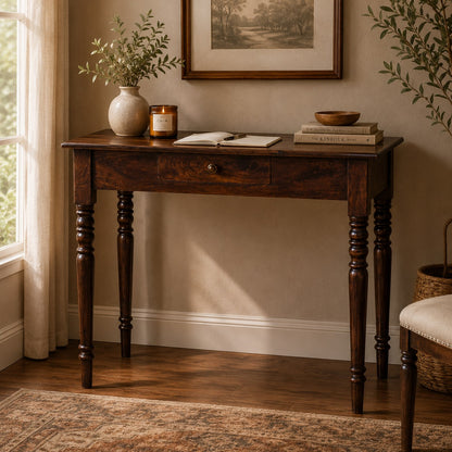 Charleston Walnut 1 Drawer Wood Writing Desk