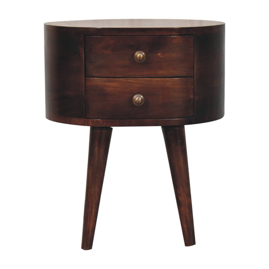Montecito Walnut Curved Nightstand