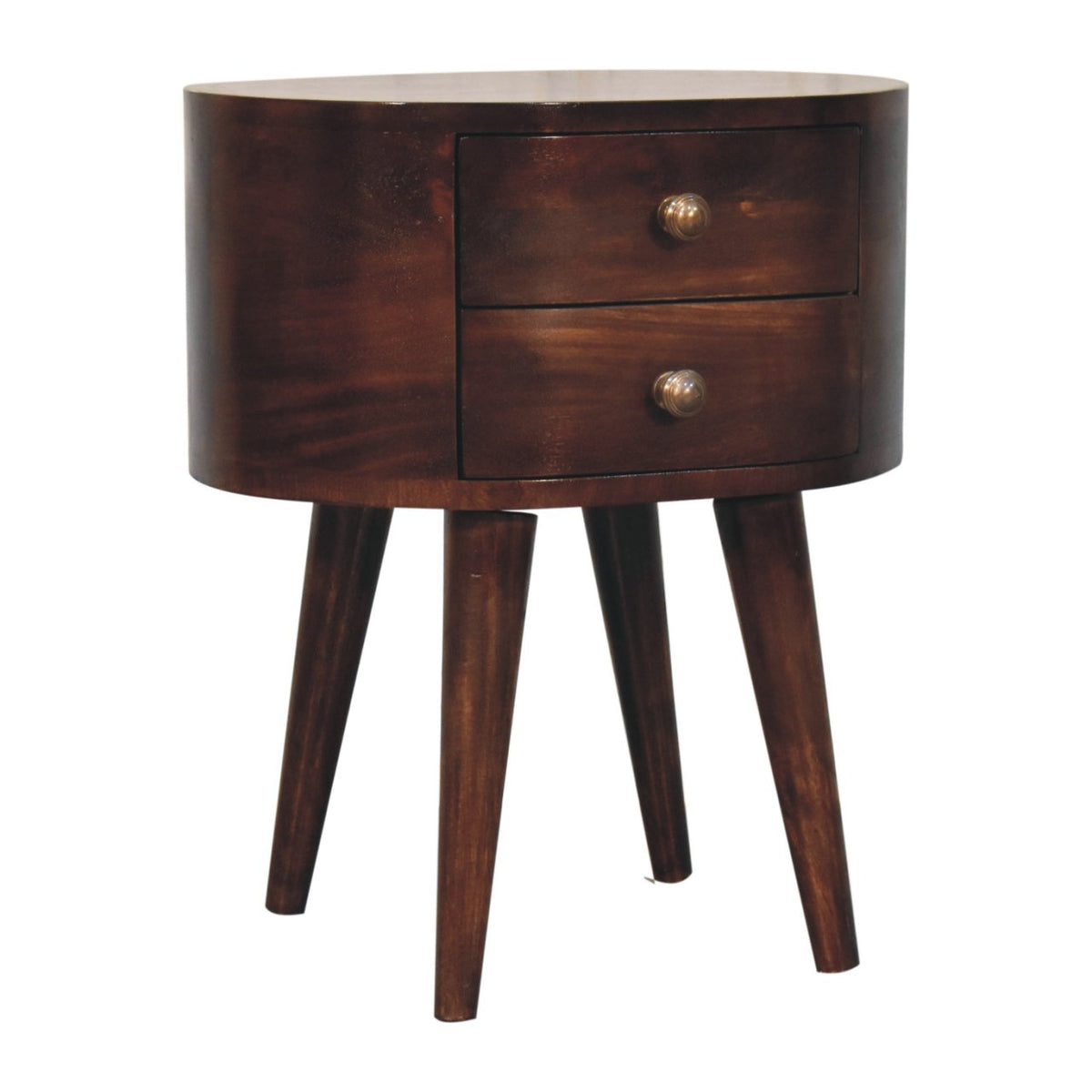 Montecito Walnut Curved Nightstand