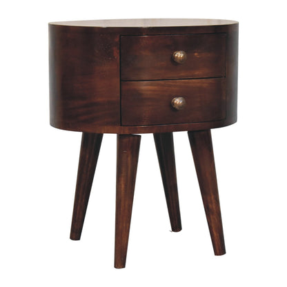 Montecito Walnut Curved Nightstand