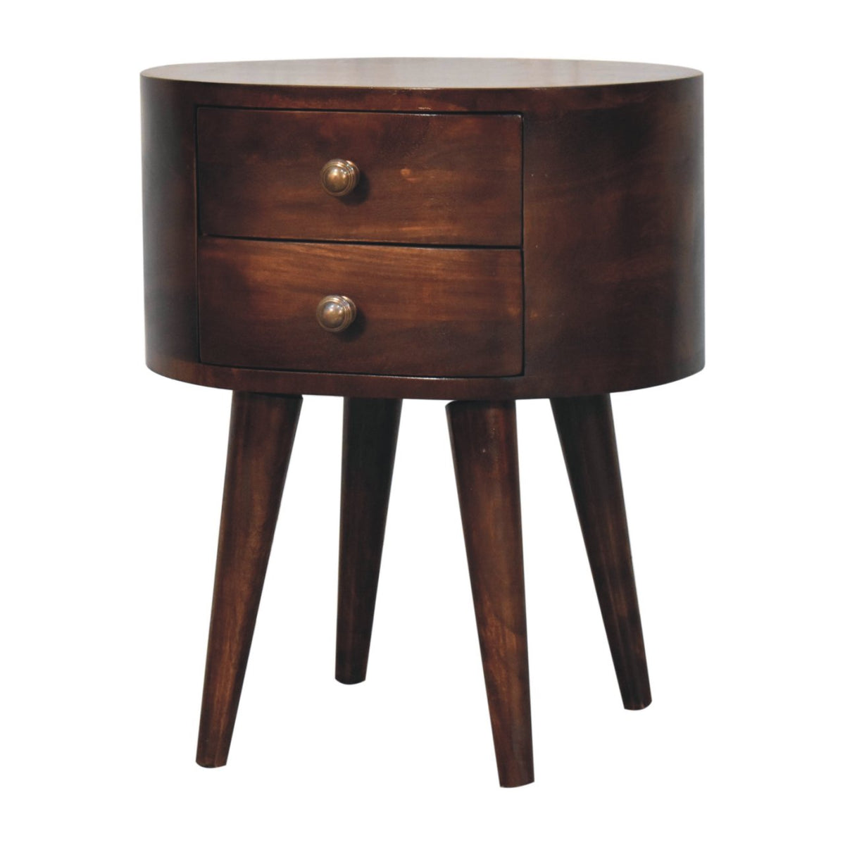 Montecito Walnut Curved Nightstand