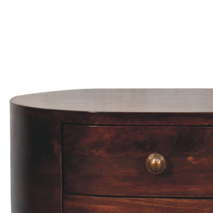 Montecito Walnut Curved Nightstand
