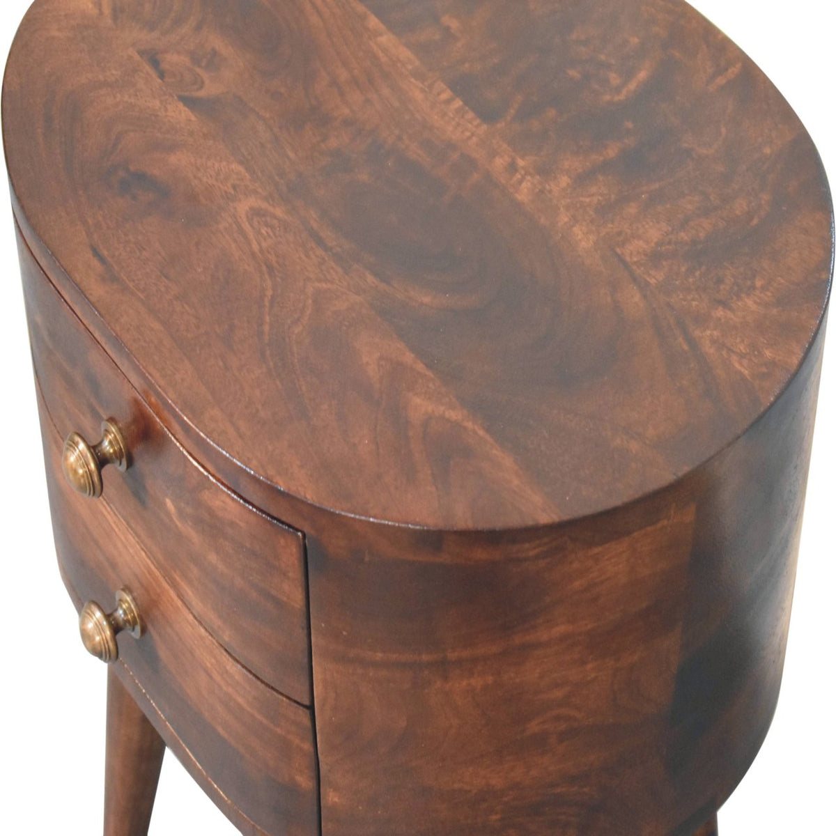 Montecito Walnut Curved Nightstand