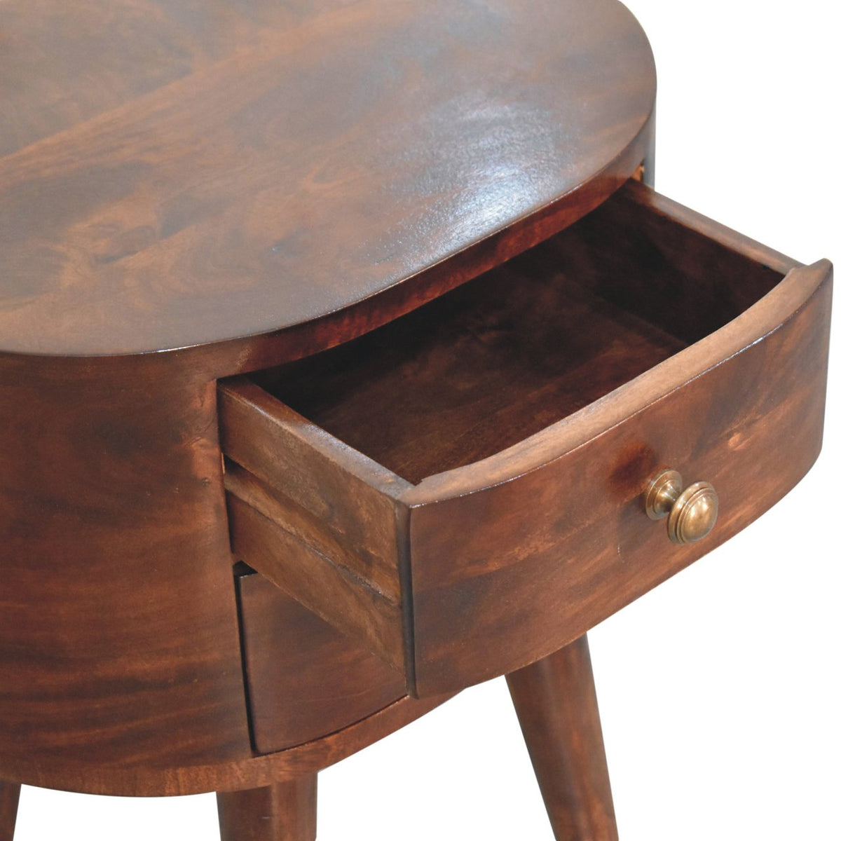 Montecito Walnut Curved Nightstand