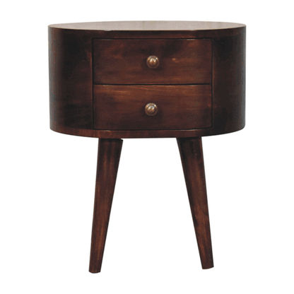 Montecito Walnut Curved Nightstand