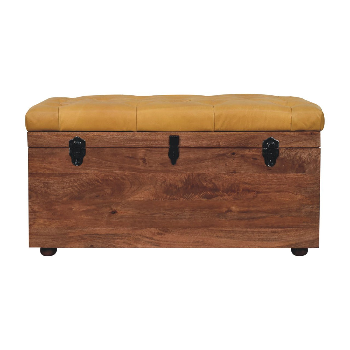 Sutton Buffalo Leather Honey Caramel Storage Trunk