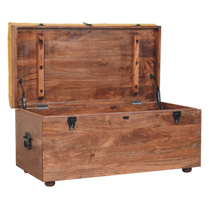 Sutton Buffalo Leather Honey Caramel Storage Trunk