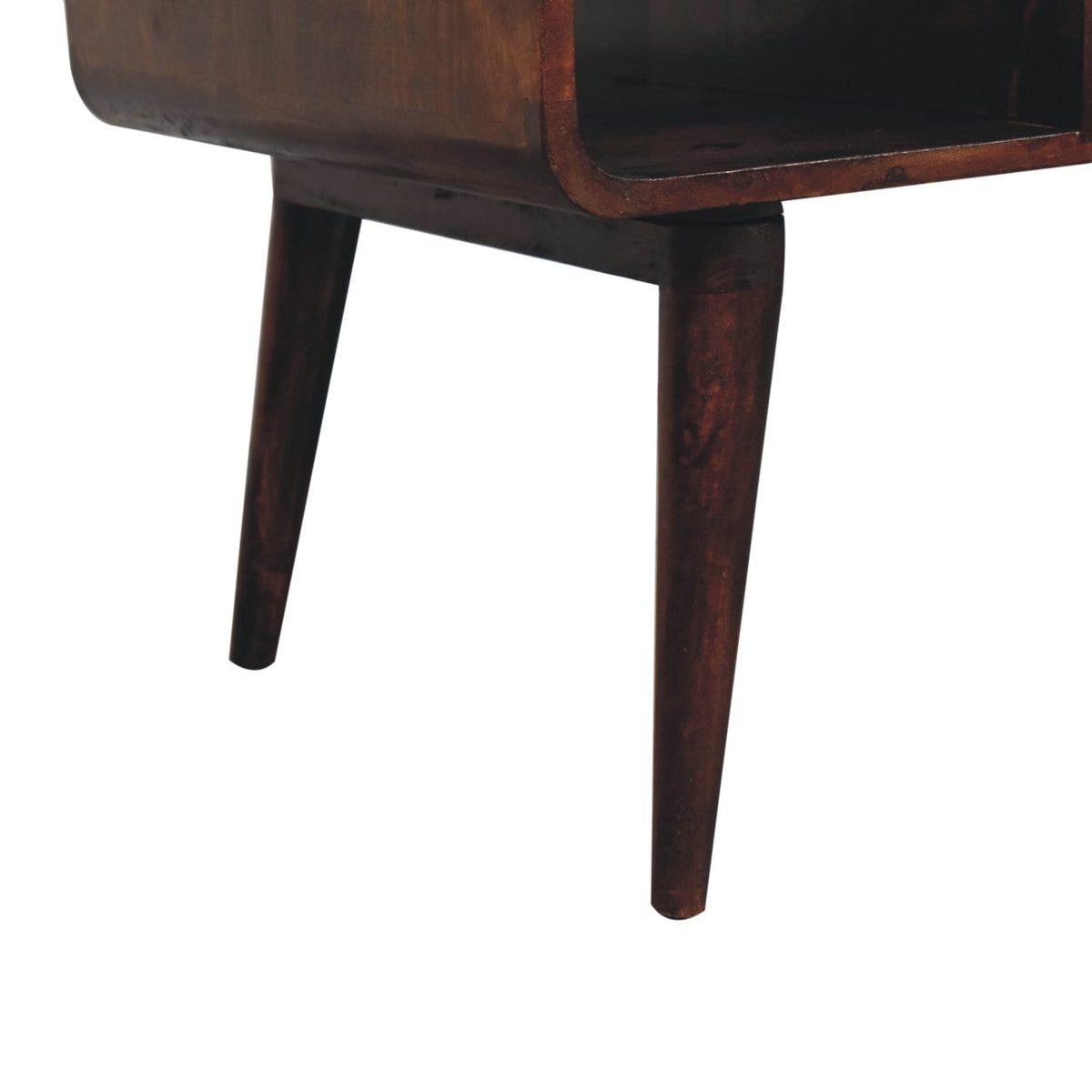 Nashville Curved Walnut 2-Drawer Coffee Table
