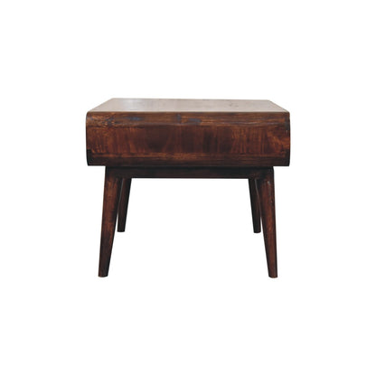 Nashville Curved Walnut 2-Drawer Coffee Table
