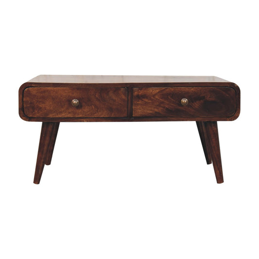 Nashville Walnut Curved Coffee Table