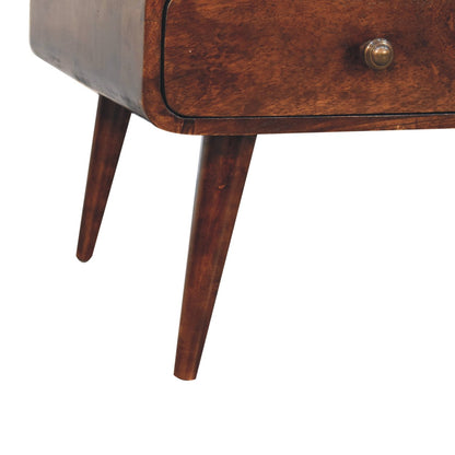 Nashville Walnut Curved Coffee Table