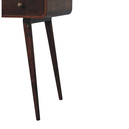 Nashville Curved Walnut 1-Drawer Study Desk