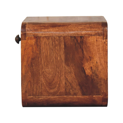 Small Honey Caramel Floating Wall Nightstand