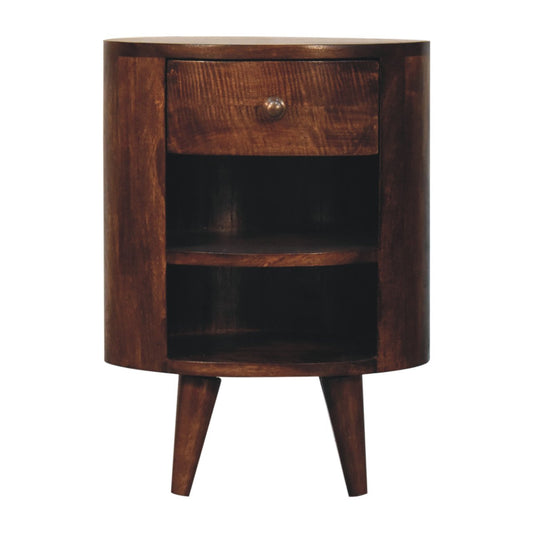 Camden Walnut Bedside Table with Shelves