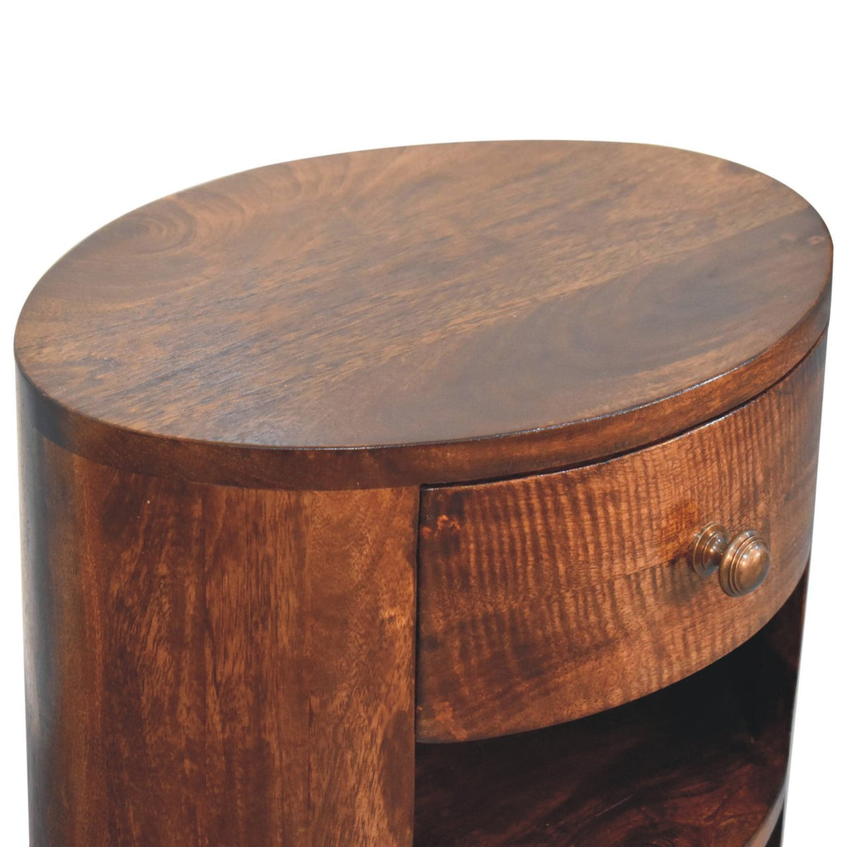 Camden Walnut Bedside Table with Shelves