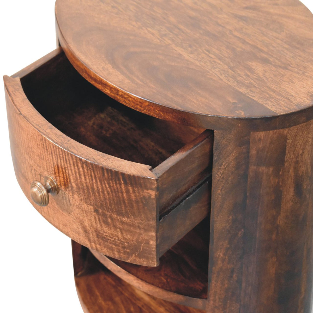 Camden Walnut Bedside Table with Shelves
