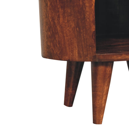 Camden Walnut Bedside Table with Shelves