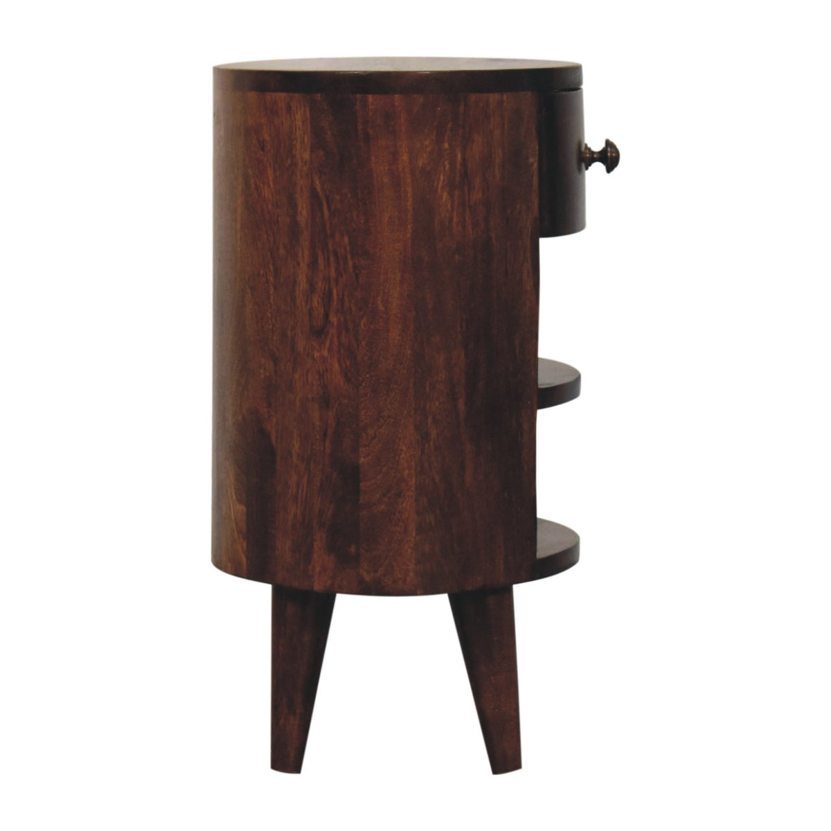 Camden Walnut Bedside Table with Shelves