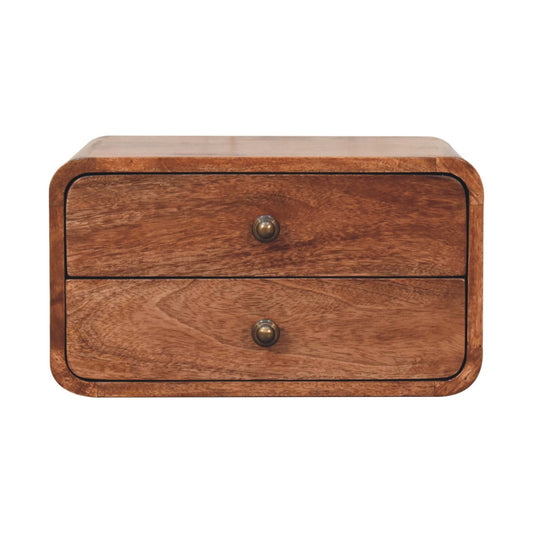 Carmel 2 Drawer Floating Wood Nightstand