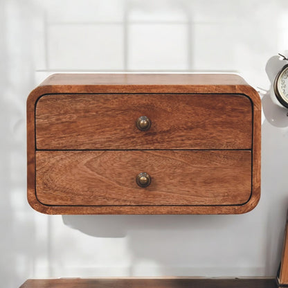 Carmel 2 Drawer Floating Wood Nightstand