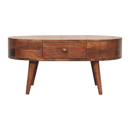 Carmel 2 Drawer Rounded Coffee Table