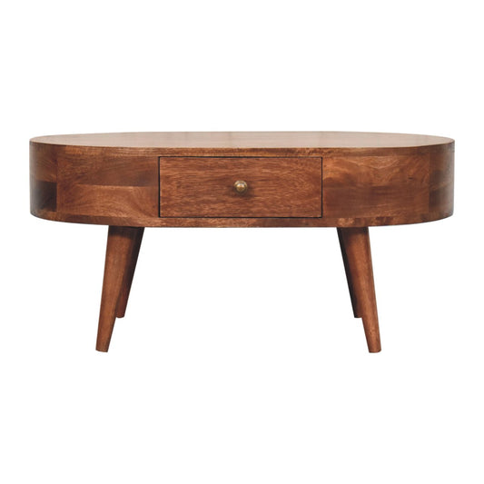 Carmel 2 Drawer Rounded Coffee Table