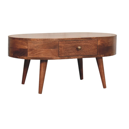 Carmel 2 Drawer Rounded Coffee Table