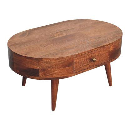 Carmel 2 Drawer Rounded Coffee Table
