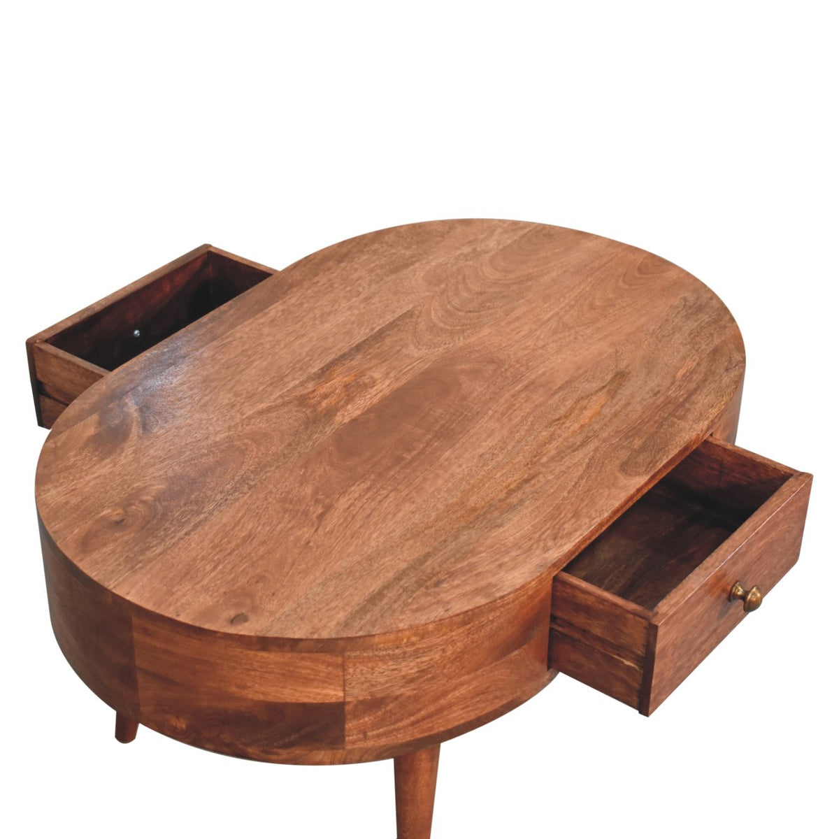 Carmel 2 Drawer Rounded Coffee Table