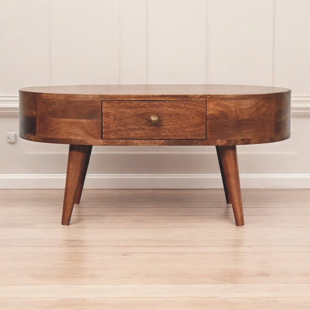Carmel 2 Drawer Rounded Coffee Table