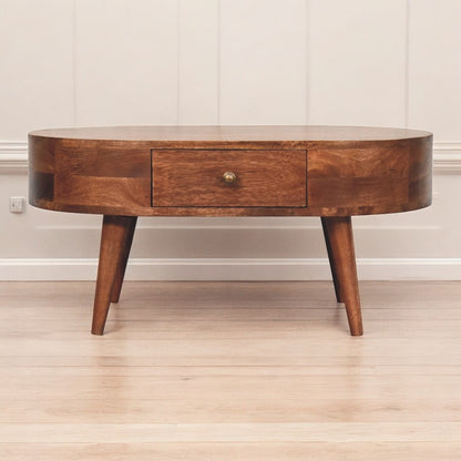 Carmel 2 Drawer Rounded Coffee Table