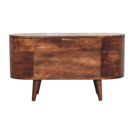 Carmel Rounded Solid Wood Blanket Box