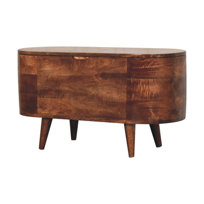 Carmel Rounded Solid Wood Blanket Box