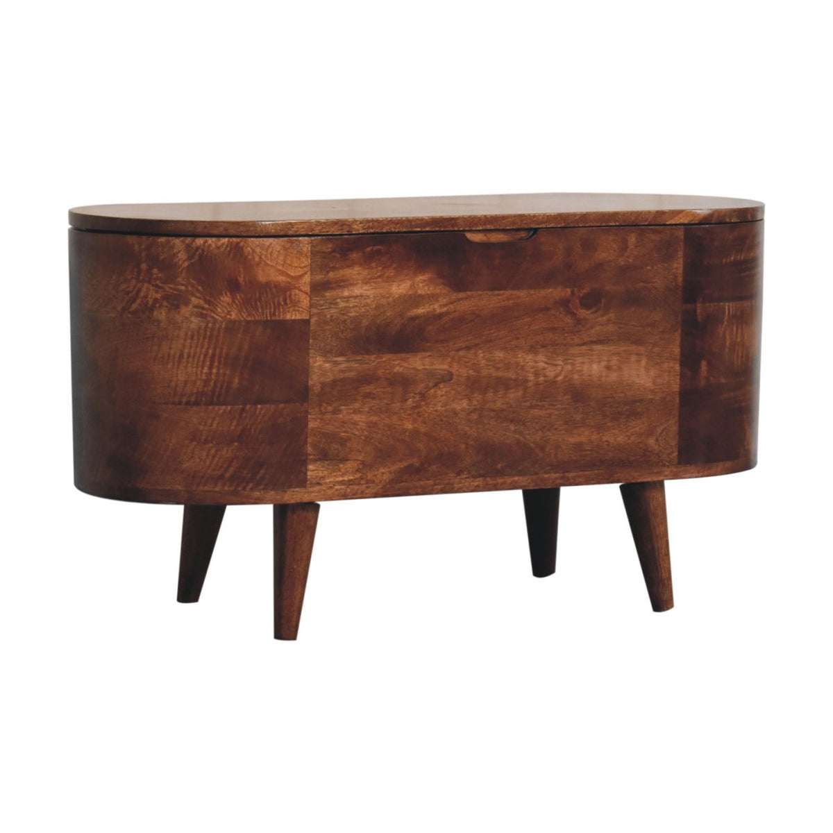 Carmel Rounded Solid Wood Blanket Box