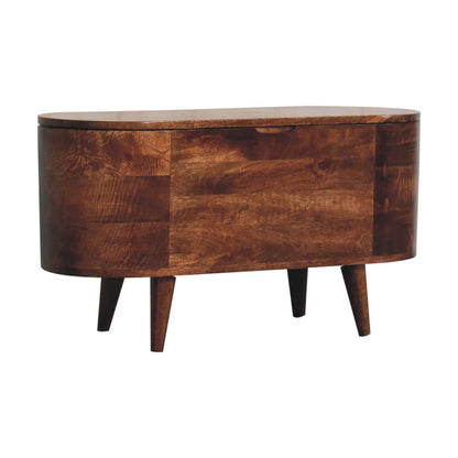 Carmel Rounded Solid Wood Blanket Box