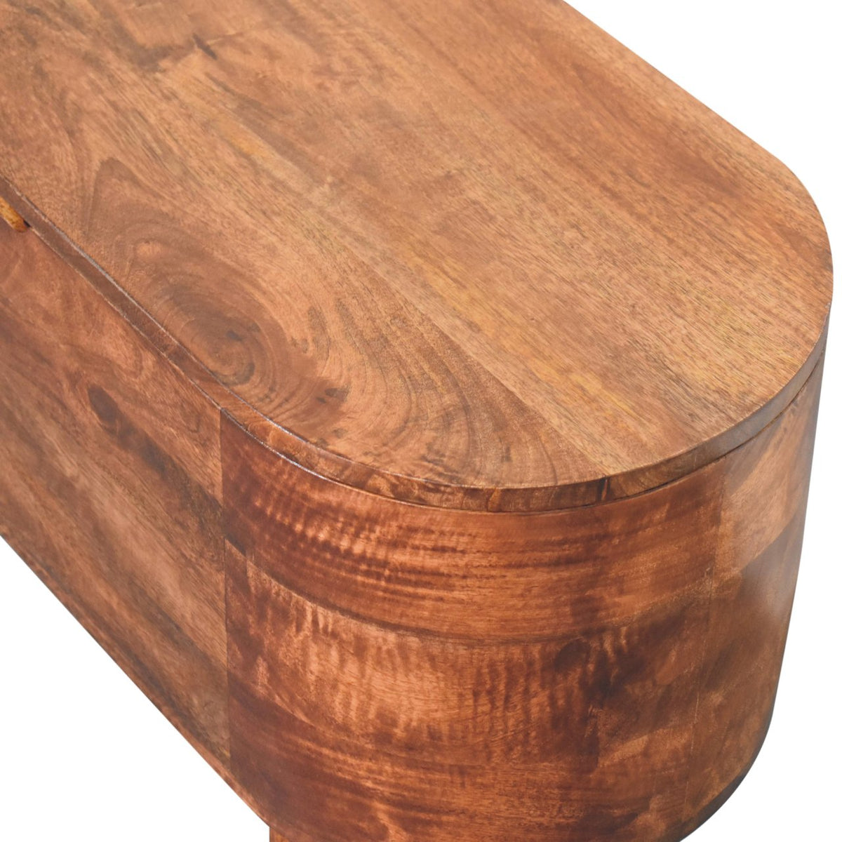 Carmel Rounded Solid Wood Blanket Box