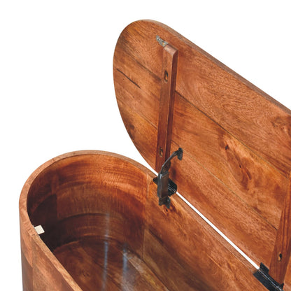 Carmel Rounded Solid Wood Blanket Box