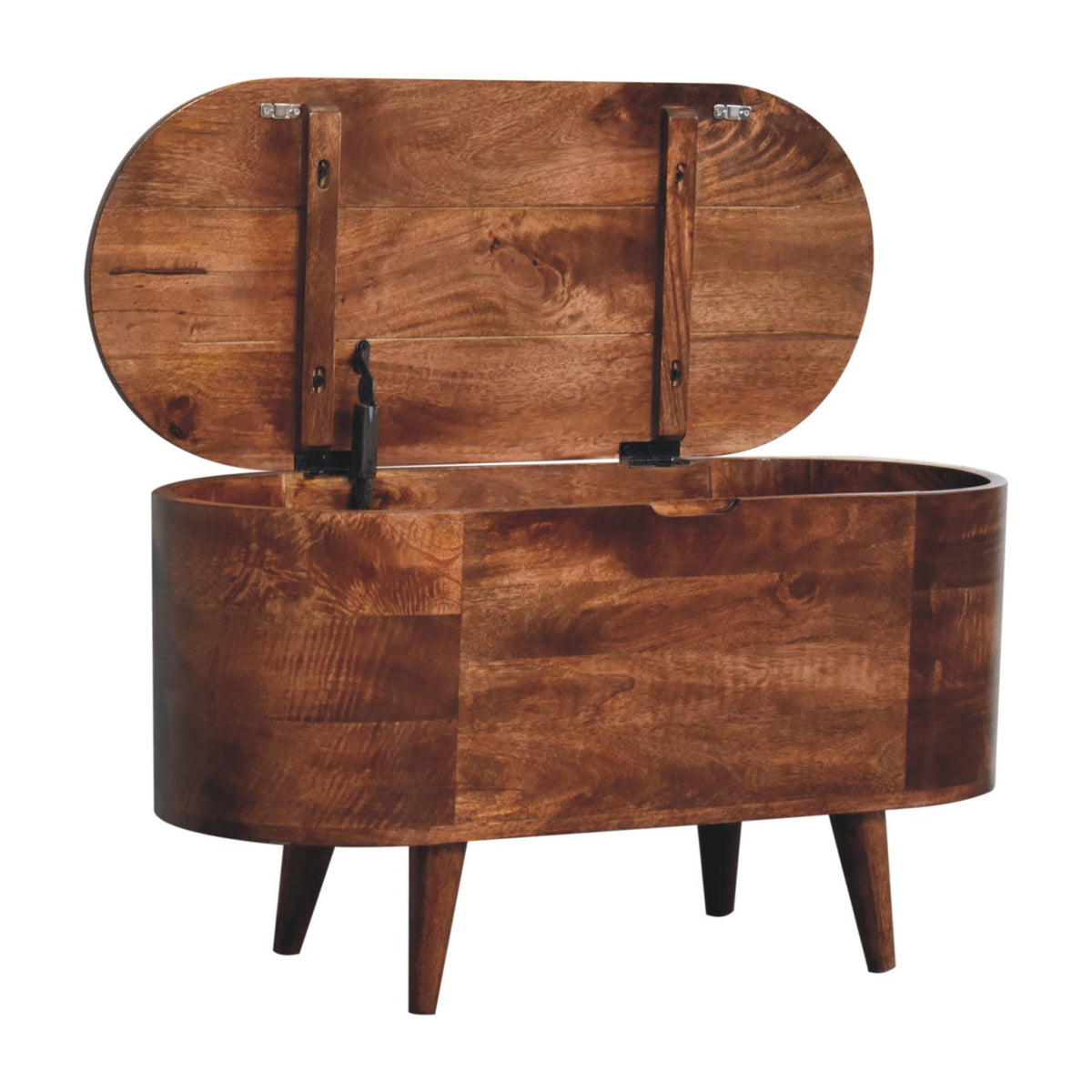 Carmel Rounded Solid Wood Blanket Box