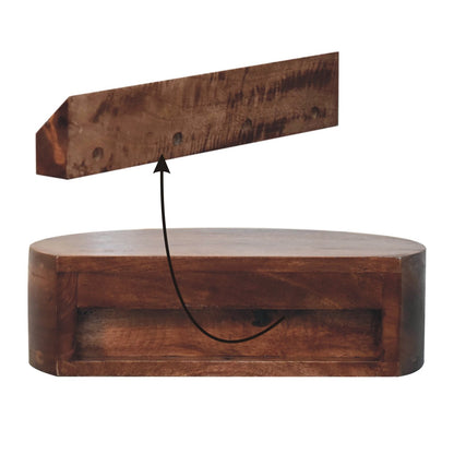 Carmel 1 Drawer Floating Rounded Bedside