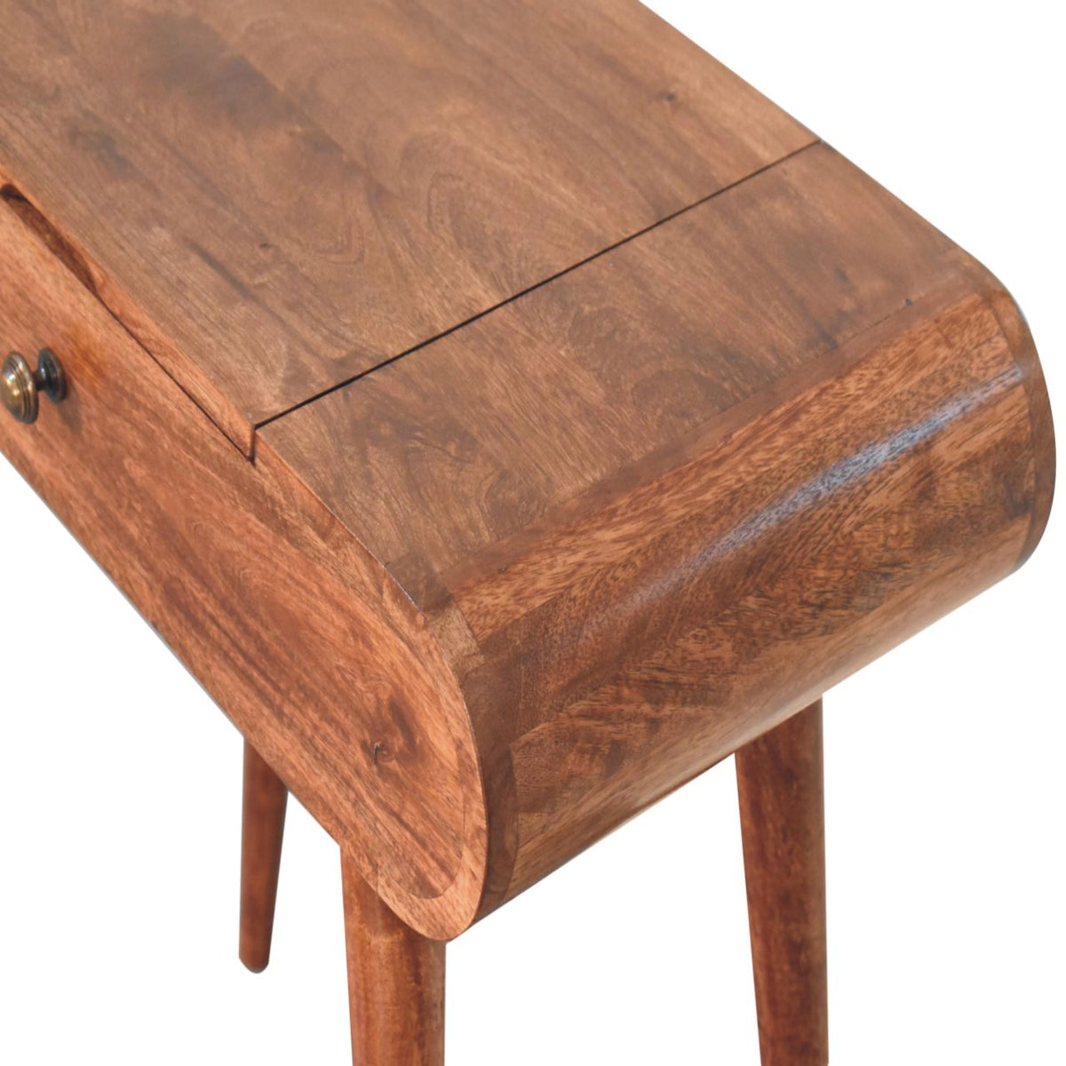 Small Honey Caramel Fold Top Dressing Vanity