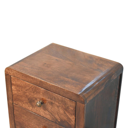 Montecito Walnut 3 Drawer Nightstand