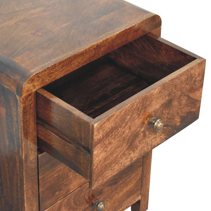 Montecito Walnut 3 Drawer Nightstand