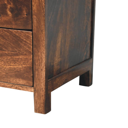 Montecito Walnut 3 Drawer Nightstand