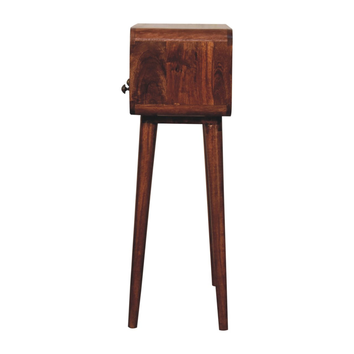 Small Honey Caramel Curved 2 Drawer Console