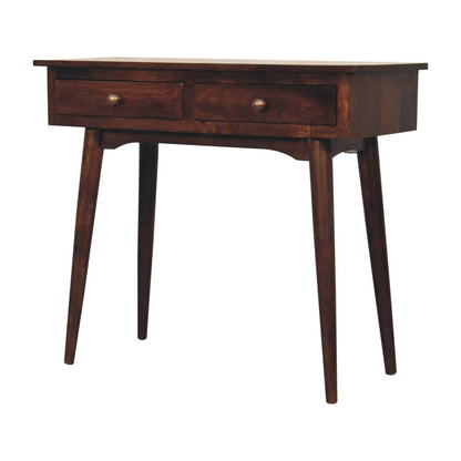 Montecito Walnut 2 Drawer Console Table