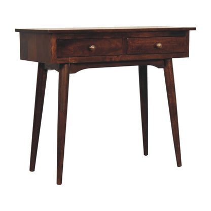 Montecito Walnut 2 Drawer Console Table