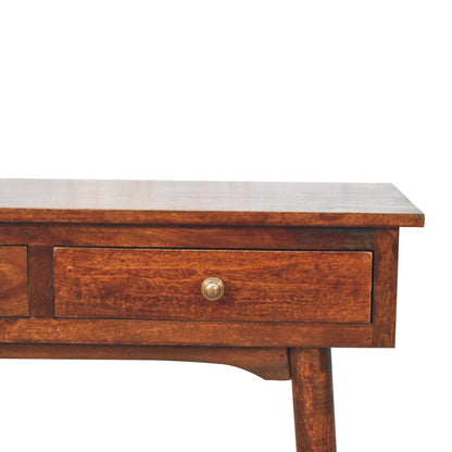 Montecito Walnut 2 Drawer Console Table