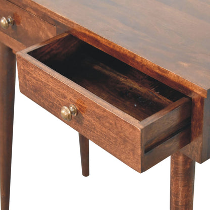 Montecito Walnut 2 Drawer Console Table
