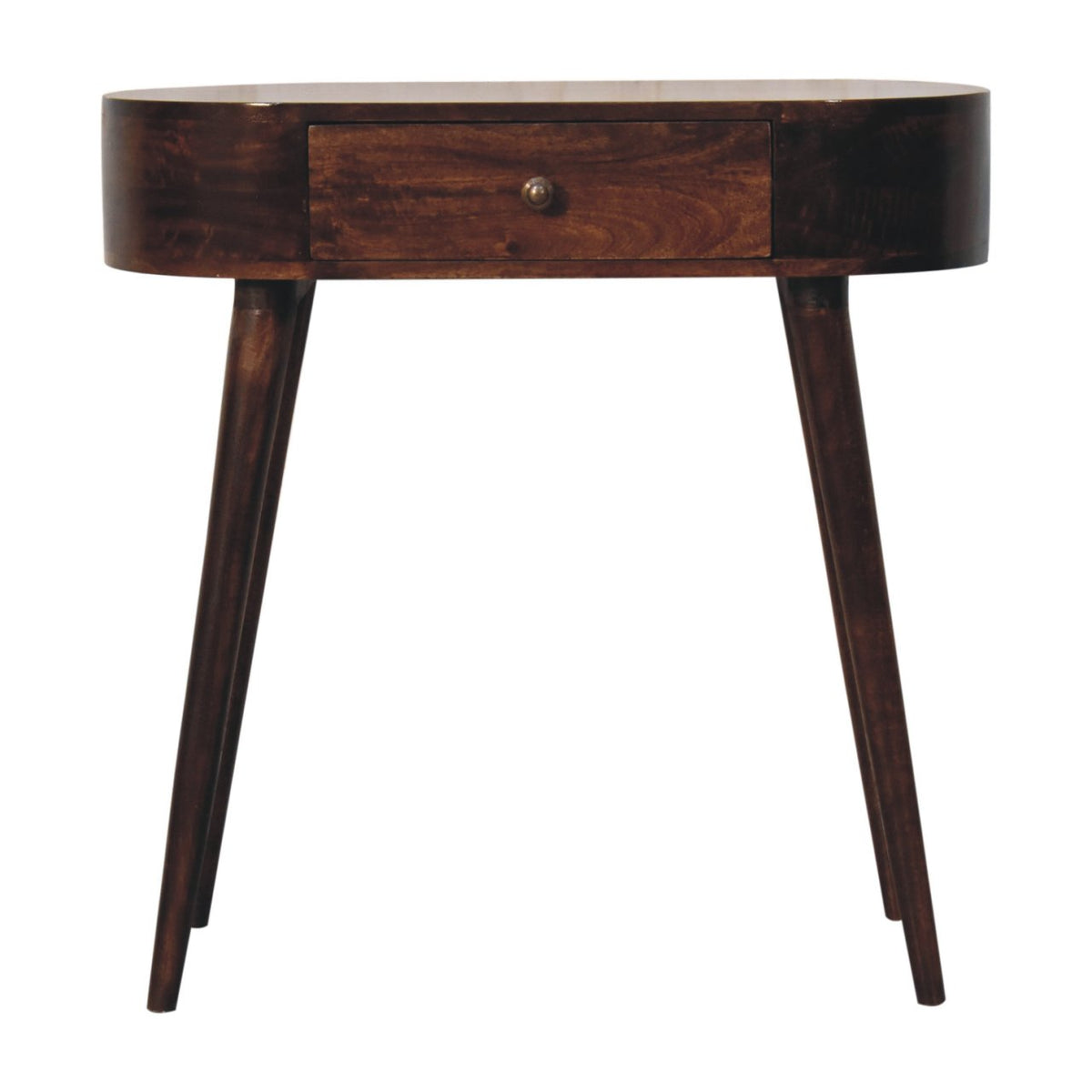 Montecito Walnut Curved Console Table